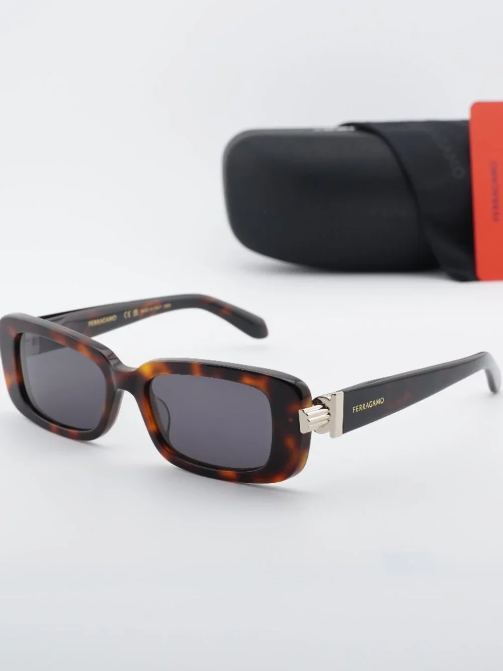 Salvatore Ferragamo SF1105S 240 Square Sunglasses - Havana / Smoke